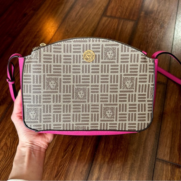 Anne Klein Logo Triple Compartment Crossbody Bag - Picture 2 of 9